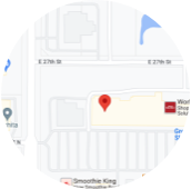 Image of a store on a map